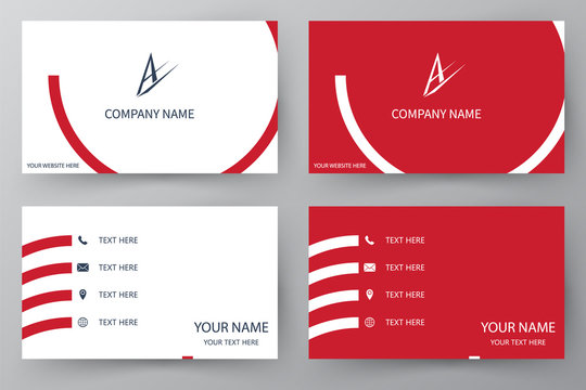 Vector business card. Visiting card for business and personal use. Modern presentation card. Vector illustration design.