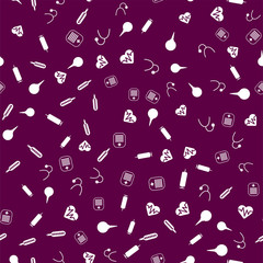 Medical elements seamless pattern vector