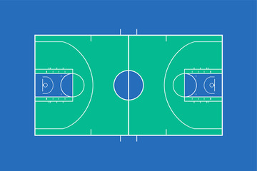 basketball court illustration