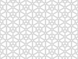 The geometric pattern with lines. Seamless vector background. White and grey texture. Graphic modern pattern. Simple lattice graphic design.