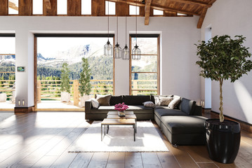 Higge Wohnzimmer Interieur mit Sofa