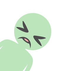 green disgusted face illustration