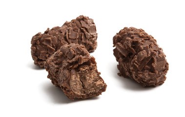 chocolate truffle isolated