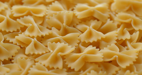 Uncooked Dry Butterfly pasta