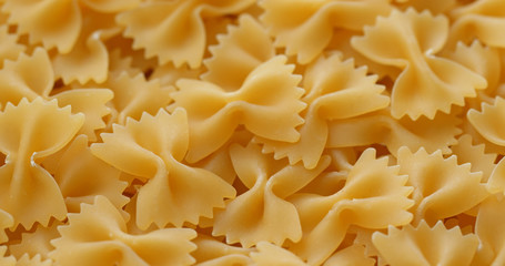 Uncooked Dry Butterfly pasta