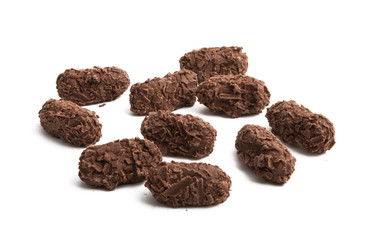 chocolate truffle isolated