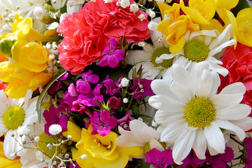 bouquet of flowers on background