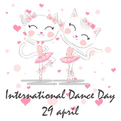 International Dance Day. April 29. Design template, or greeting card