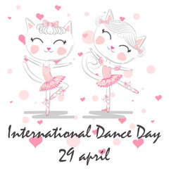 International Dance Day. April 29. Design template, or greeting card