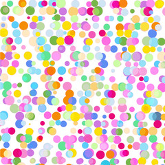 Multicolored circles on a white background.       