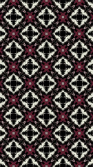Ornate geometric pattern and abstract multicolored background
