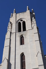 Obraz premium Cathedral Rises Into Deep Blue Sky