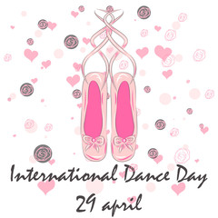 International Dance Day. April 29. Design template, banner, flyer, invitation, brochure
