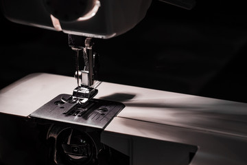 Sewing machine close up