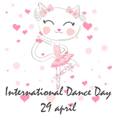 International Dance Day. April 29. Design template, or greeting card