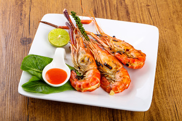 Grilled waterprawn