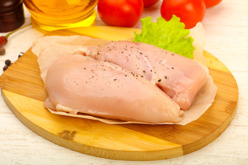 Raw chicken breast