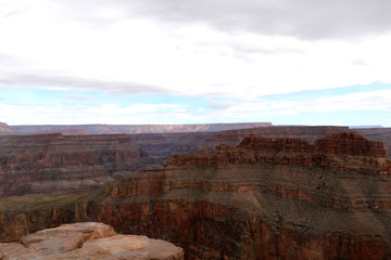The Grand Canyon, carved by the Colorado River in Arizona, United States. Grand Canyon National Park, Grand Canyon West, amazing view of the nature, breathtaking landscape.