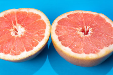 Grapefruit on colorful background