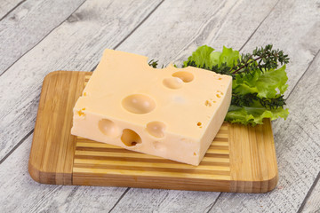 Maasdam cheese brick