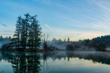 Sunrise Fog On Puget Sound