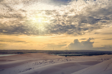 Sunset in red dunes, Phan Thiet, Vietnam
