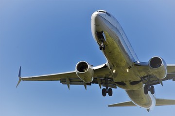 Boeing 737 Jet - Commercial Aircraft Landing.