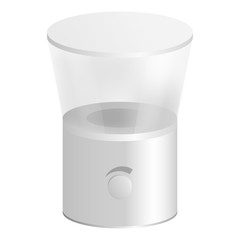 Kitchen coffee grinder icon. Realistic illustration of kitchen coffee grinder vector icon for web design isolated on white background