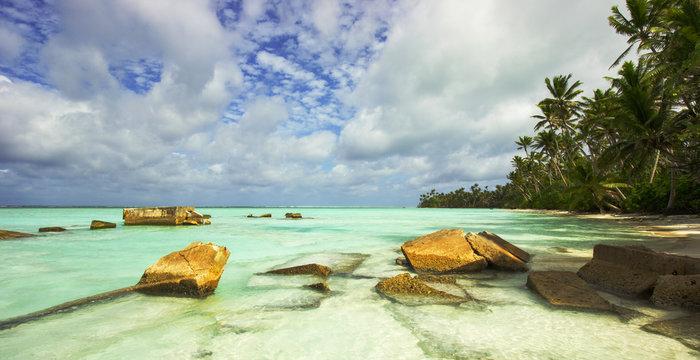 Remnants from the Navy during World War II. Palmyra Atoll National Wildlife Refuge, part of Pacific Remote Islands Marine National Monument.  