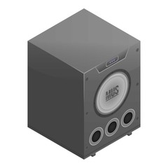 Digital speaker icon. Isometric of digital speaker vector icon for web design isolated on white background