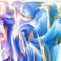Abstract wavy background in blue colors - digital generated illustration