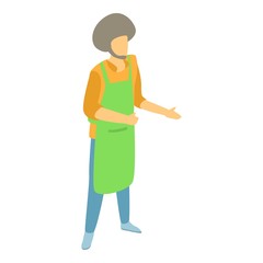 Man farmer icon. Isometric of man farmer vector icon for web design isolated on white background