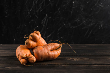 Ugly vegetable carrot