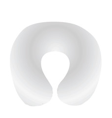 White u shape pillow. vector illustration