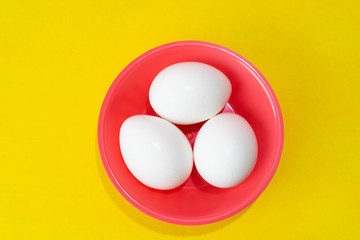 Eggs on colorful background