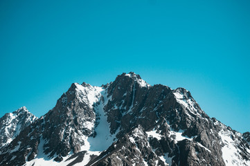 Montaña de cordillera de los andes, punta de montaña