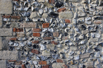 Full frame rough texture old brick wall
