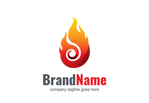 Flame Vector Logo Layout