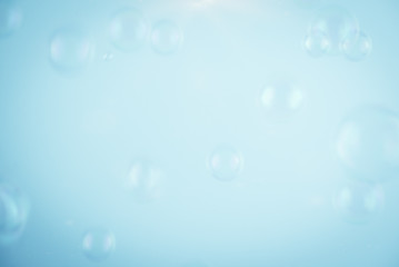 Beautiful blur colorful blue bubble background texture and wallpaper