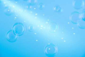 Beautiful blur colorful blue bubble background texture and wallpaper