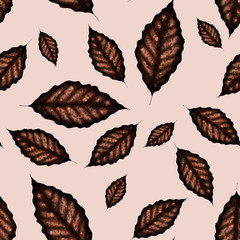 seamless pattern with leaves