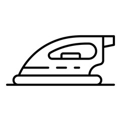 Iron icon. Outline iron vector icon for web design isolated on white background