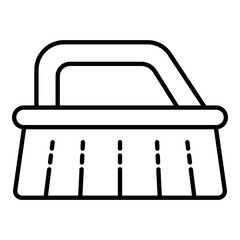 Cleaning brush icon. Outline cleaning brush vector icon for web design isolated on white background