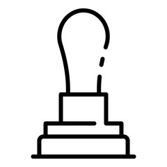 Post wood stamp icon. Outline post wood stamp vector icon for web design isolated on white background