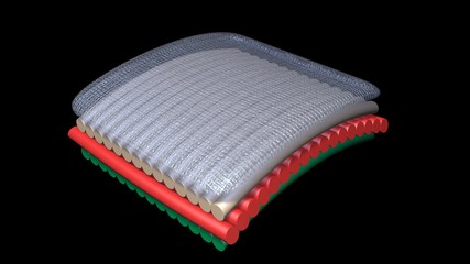Waterproof surface  layers nano tech .  nanomaterials . 3d rendering