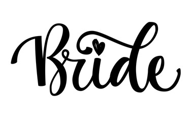 Bride Squad Party simple calligraphy text - Bride