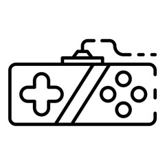 Retro joystick icon. Outline retro joystick vector icon for web design isolated on white background