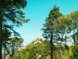 Medieval Castle Of The Moors (Castelo dos Mouros) built in 8th and 9th century by the berbers in Sintra, Portugal