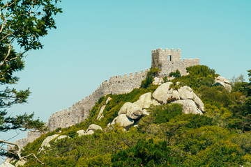 Medieval Castle Of The Moors (Castelo dos Mouros) built in 8th and 9th century by the berbers in...