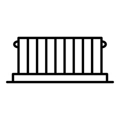 Marine container port icon. Outline marine container port vector icon for web design isolated on white background